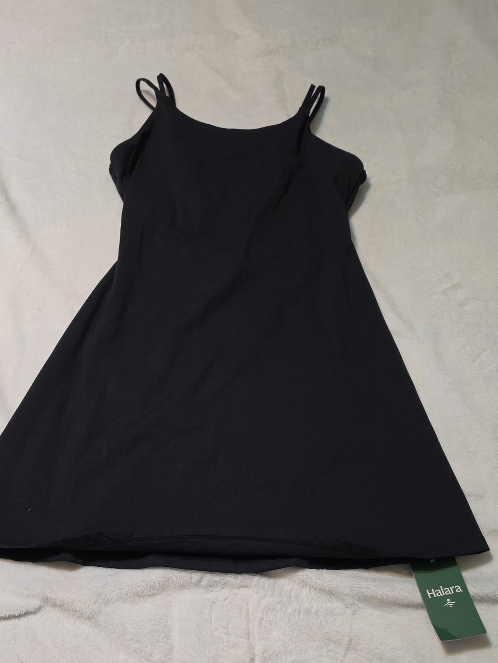 Nwt HALARA Black Double-Strap A-Line Dress #505